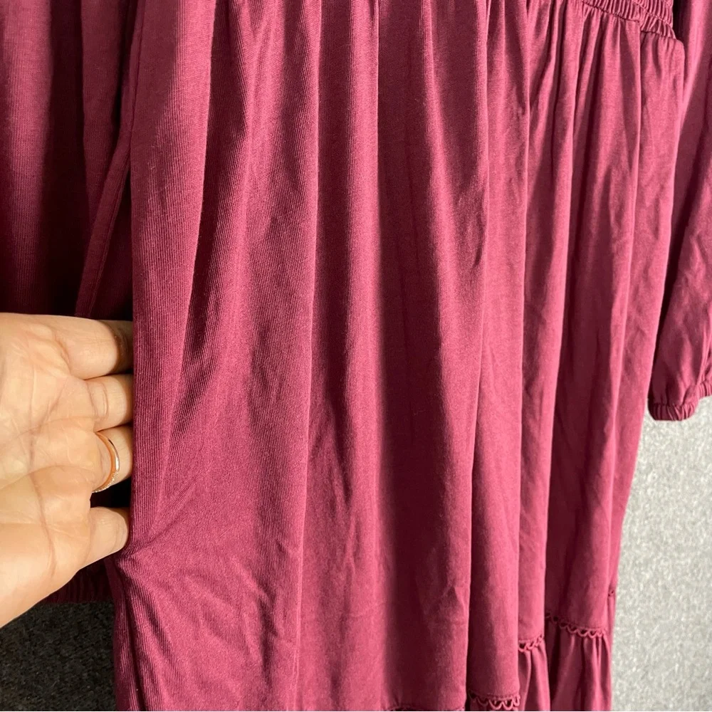 Boden 10R Women's Shirred Waist Tier Midi Dress Western Boho Prairie Cottage NEW - Picture 5 of 13